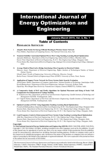 International Journal of Energy Optimization and Engineering