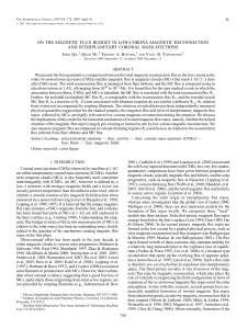 on the magnetic flux - Solar Physics Group