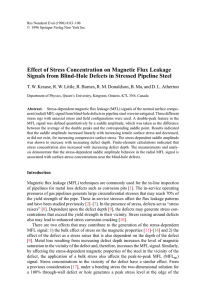 Effect of stress concentration on magnetic flux leakage signals from