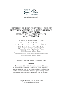 solution of dirac equation for an electron moving in a homogeneous