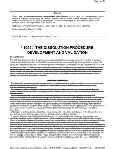 1092 the dissolution procedure: development and validation