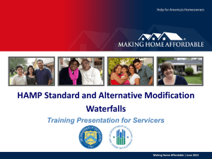 HAMP Standard and Alternative Modification