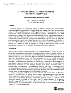 A Modified Approach to Homogeneity Testing at Microscale