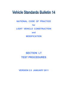 Section LT Test Procedures - Department of Transport and Main