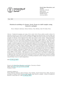Statistical modeling of a former Arctic Ocean ice shelf complex using