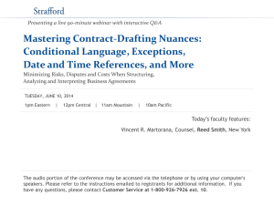 Mastering Contract-Drafting Nuances: Conditional