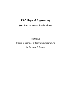 Project - JIS College of Engineering