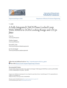 A Fully Integrated CMOS Phase-Locked Loop With 30MHz to 2GHz