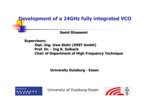 Development of a 24GHz fully integrated VCO