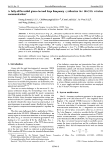 A fully-differential phase-locked loop frequency synthesizer for 60