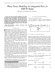 Phase noise modeling for integrated PLLs in FMCW radar (PDF