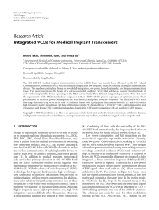 Integrated VCOs for Medical Implant Transceivers