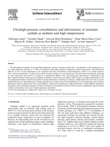 Ultrahigh-pressure consolidation and deformation of tantalum