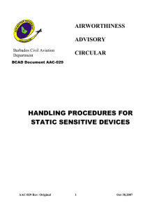 AAC-029 Handling Procedures For Static Sensitive Devices