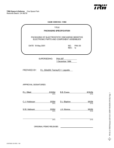 title packaging specification packaging of electrostatic discharge