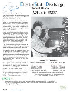 ElectroStaticDischarge What is ESD?