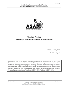 ASA Best Practice Handling of ESD Sensitive Parts for Distributors