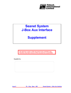 Seanet System J-Box Aux Interface Supplement