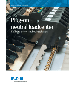 Plug-on neutral loadcenter