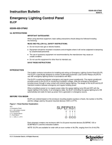 Emergency Lighting Control Panel
