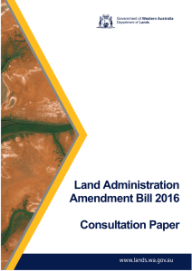 Consultation Paper - Department of Lands