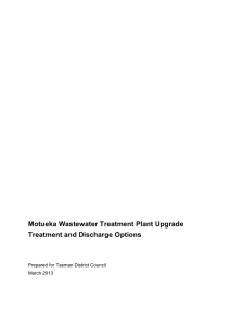 Motueka Wastewater Treatment Plant Options Report