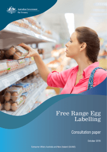 Consultation discussion paper: Free range egg labelling