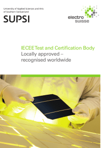 IECEE Test and Certification Body Locally approved