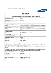 Photobiological safety of lamps and lamp systems