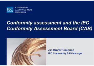 Conformity assessment and the IEC Conformity Assessment Board