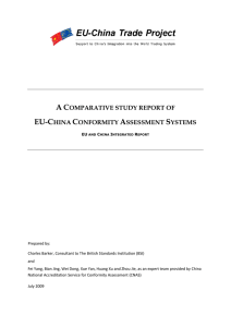 a comparative study report of eu-china conformity assessment systems