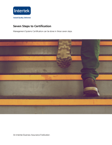 Seven Steps to Certification