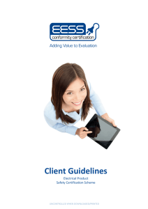 Client Guidelines - EESS Conformity Certification