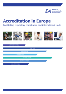 Accreditation in Europe, facilitating regulatory compliance and