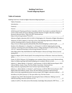 Trends Subgroup Final Report - JMU Library