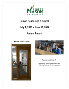 Annual Report - Human Resources and Payroll