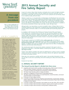 Annual Security Report - Wayne State University Police