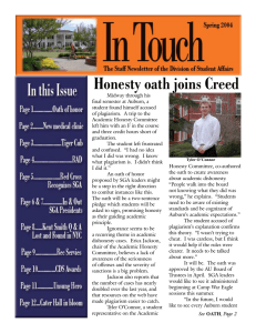 Honesty oath joins Creed