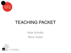 teaching packet - School of the Art Institute of Chicago