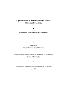 Optimisation of Surface Mount Device Placement Machine in Printed