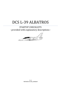 L-39C Startup-Checklists With Explanatory Descriptions Version 1.2