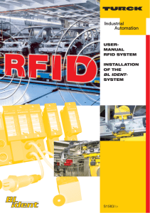 User Manual RFID System - Installation of the BL ident system