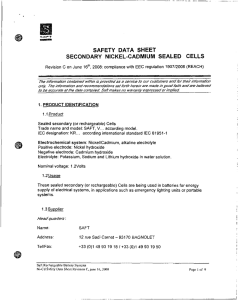 safety data sheet secondary nickel-cadmium sealed