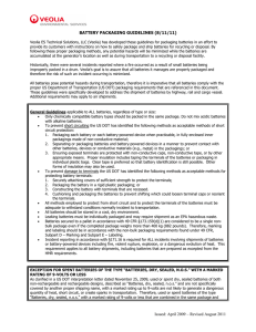 BATTERY PACKAGING GUIDELINES