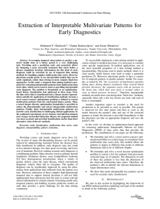 Extraction of Interpretable Multivariate Patterns for Early Diagnostics