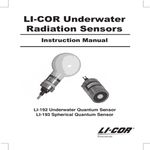 LI-COR Underwater Radiation Sensors - ED Service