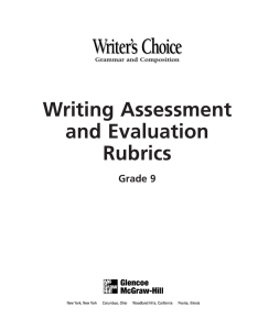 Writing Assessment and Evaluation Rubrics