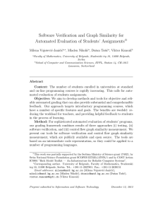 Software Verification and Graph Similarity for Automated Evaluation