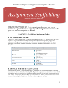 Assignment Scaffolding - The Centre for Teaching and Learning