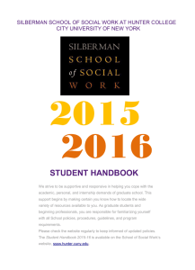 Student Handbook - Silberman School of Social Work at Hunter